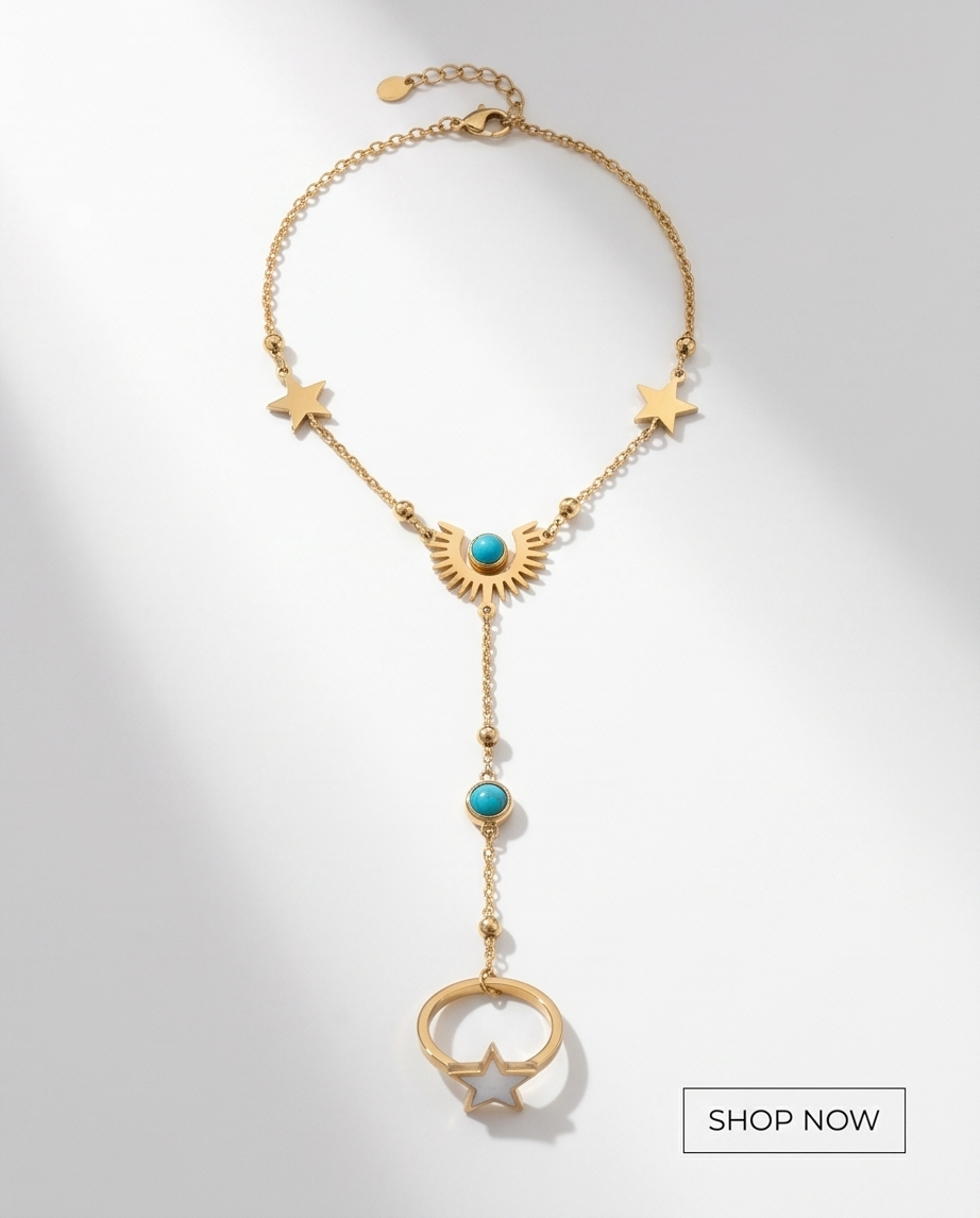 PULSERA CON ANILLOS Y PIEDRAS 129