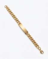 Pulsera de Acero quirúrgico dorada de alta calidad y eslabón para grabar