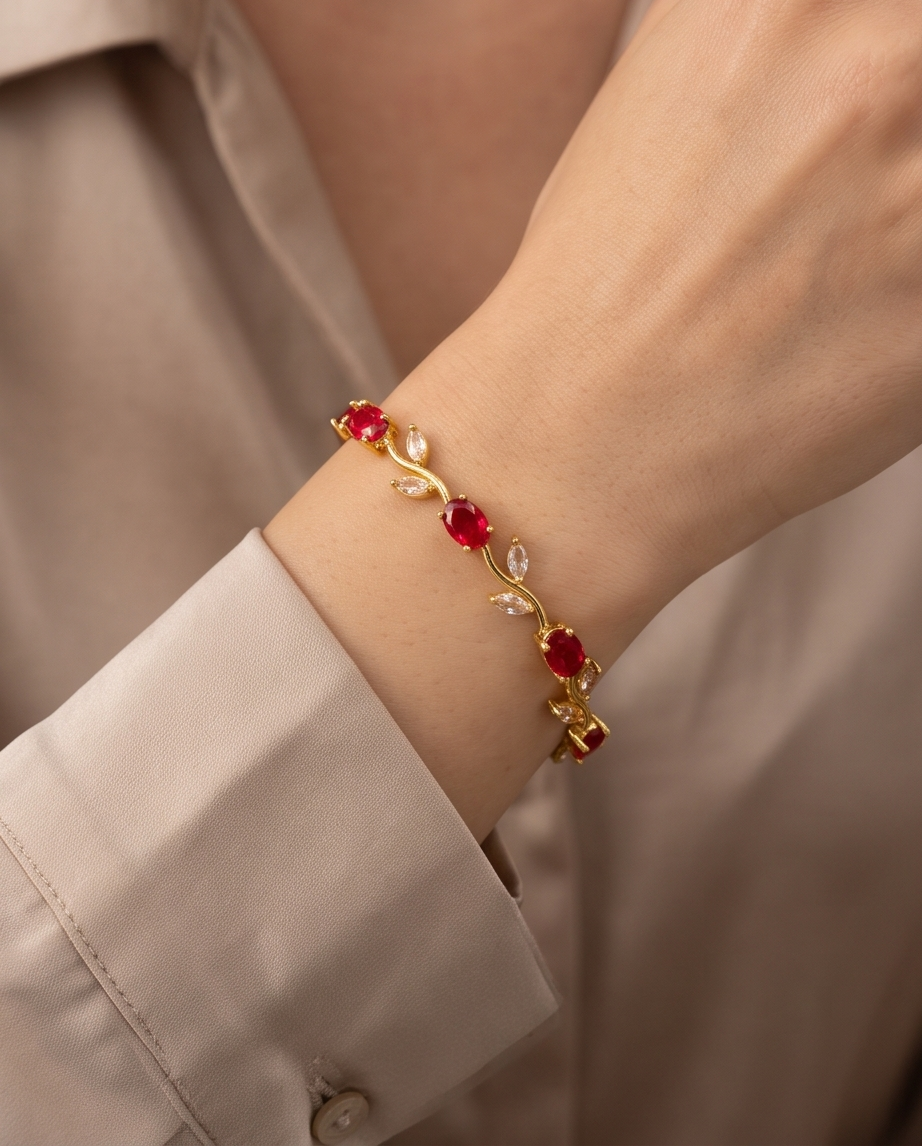 PULSERA DE ACERO CON PIEDRAS NATURALES