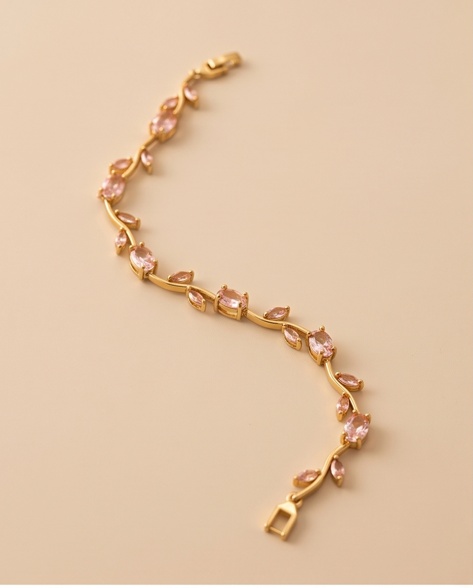 PULSERA DE ACERO CON PIEDRAS