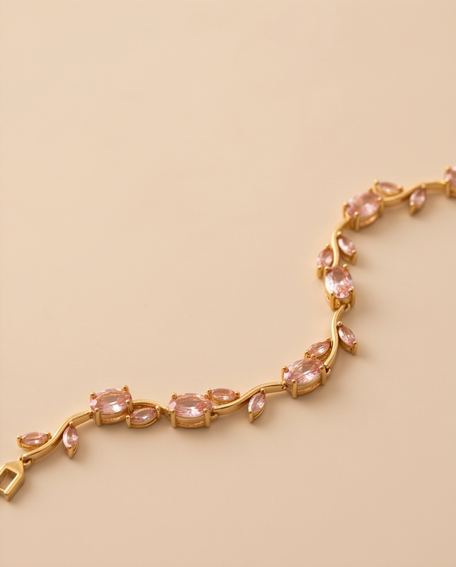 PULSERA DE ACERO CON PIEDRAS