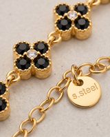 PULSERA DE ACERO CON PIEDRAS
