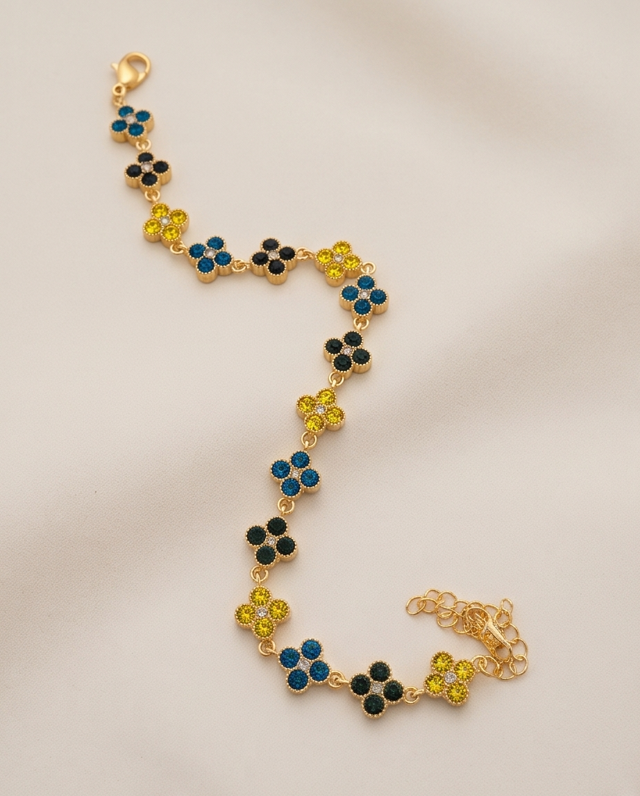 PULSERA DE ACERO QUIRURGICO CON PIEDRAS