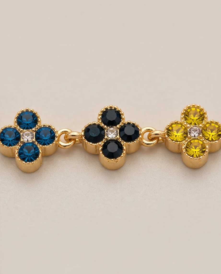 PULSERA DE ACERO QUIRURGICO CON PIEDRAS