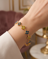 PULSERA DE ACERO QUIRURGICO CON PIEDRAS