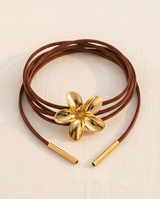 CHOKER CON FLOR DORADA