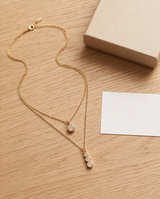 COLLAR ENCHAPADO CON PUNTOS DE LUZ
