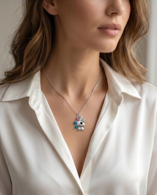 COLLAR ENCHAPADO CON DIJE