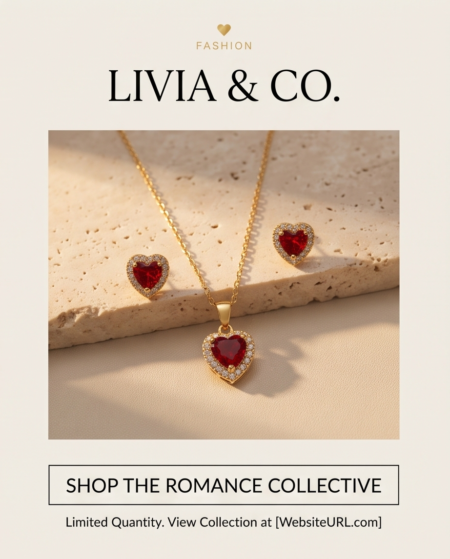 Collar con caravanas y Rubies colección 2027