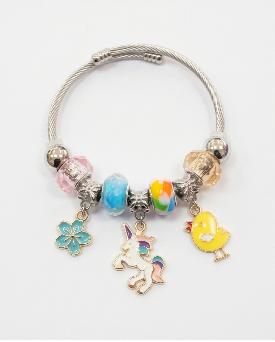 Pulsera de Dama fantasia con dijes 014