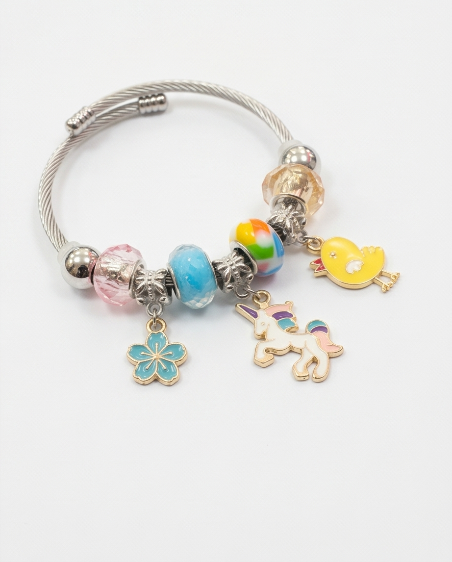 Pulsera de Dama fantasia con dijes 014