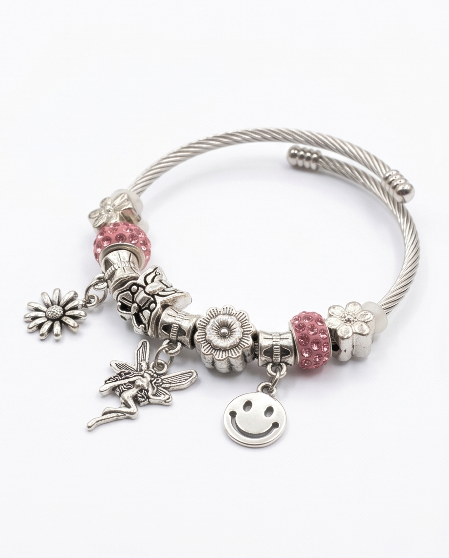 Pulsera de dama fantasia con dijes 015