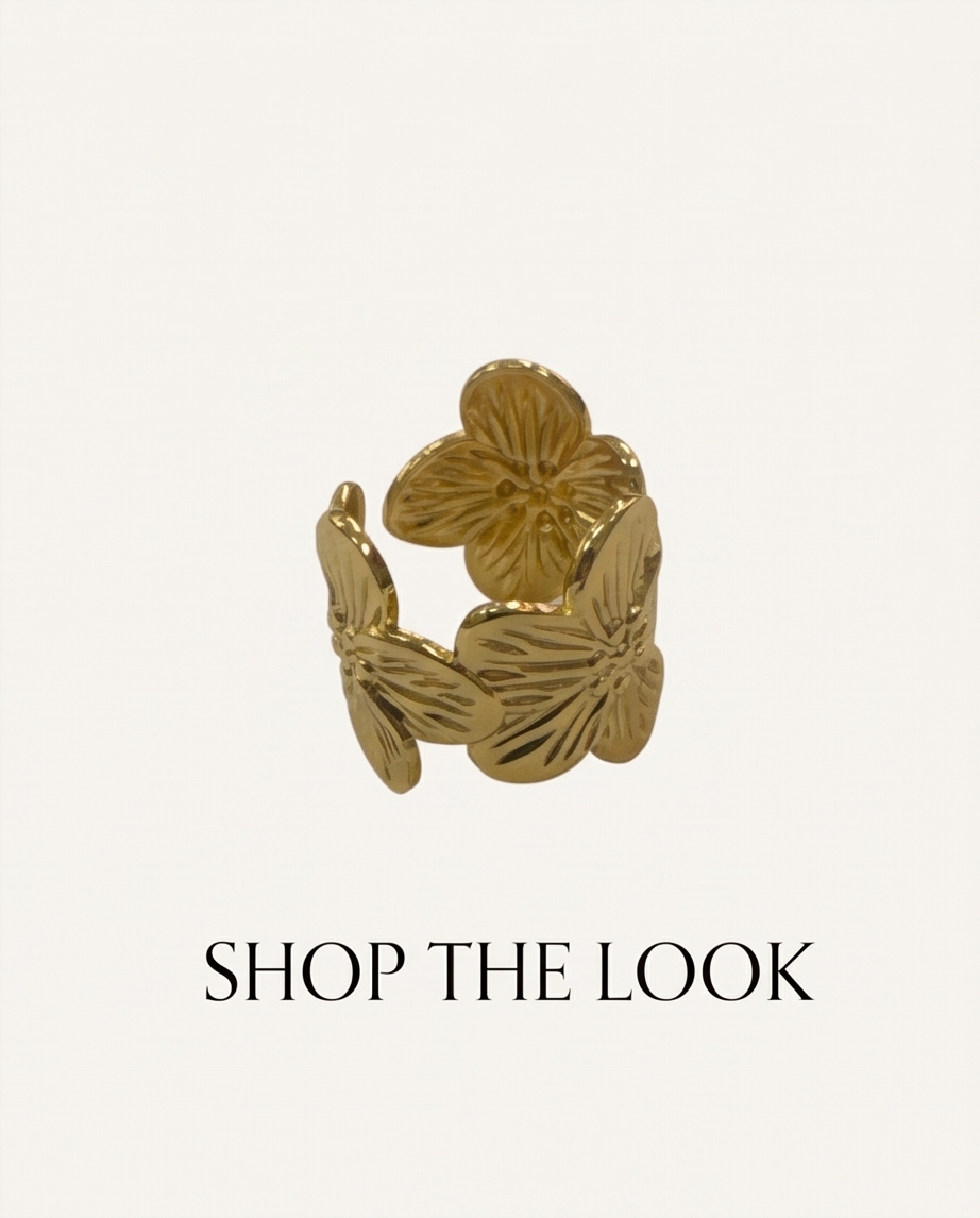 ANILLO DE ACERO QUIRURGICO DORADO COLECCIÓN 2027