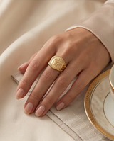 ANILLO DE ACERO QUIRURGICO DORADO COLECCIÓN 2027