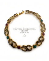 PULSERA DE BRONCE CON PIEDRAS