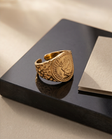 ANILLO DE ACERO QUIRURGICO DORADO COLECCIÓN 2027