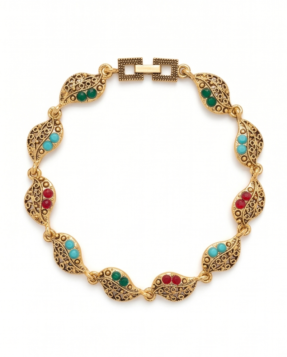 PULSERA DE BRONCE CON PIEDRAS