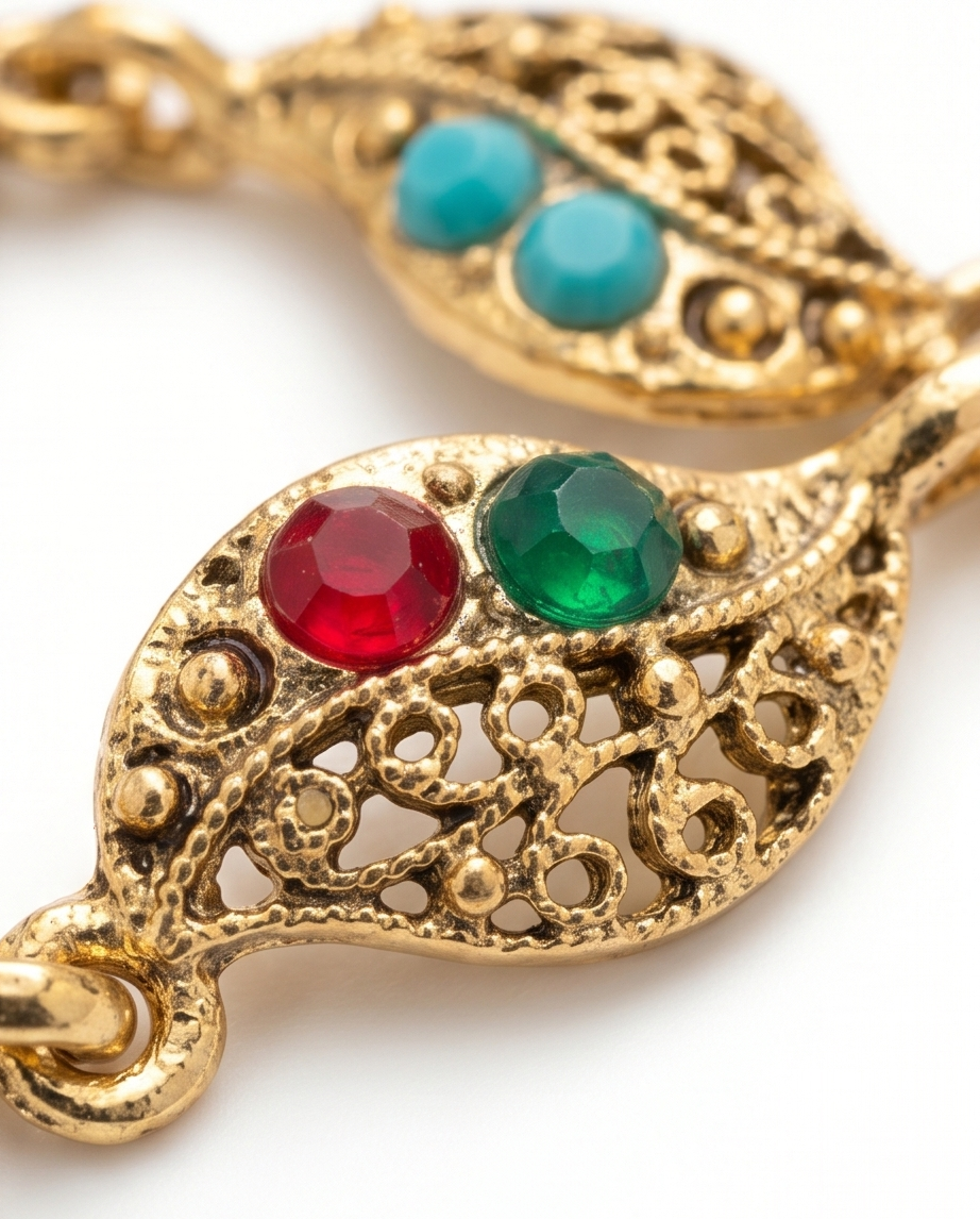 PULSERA DE BRONCE CON PIEDRAS