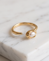 ANILLO DE ACERO QUIRURGICO DORADO COLECCIÓN 2027