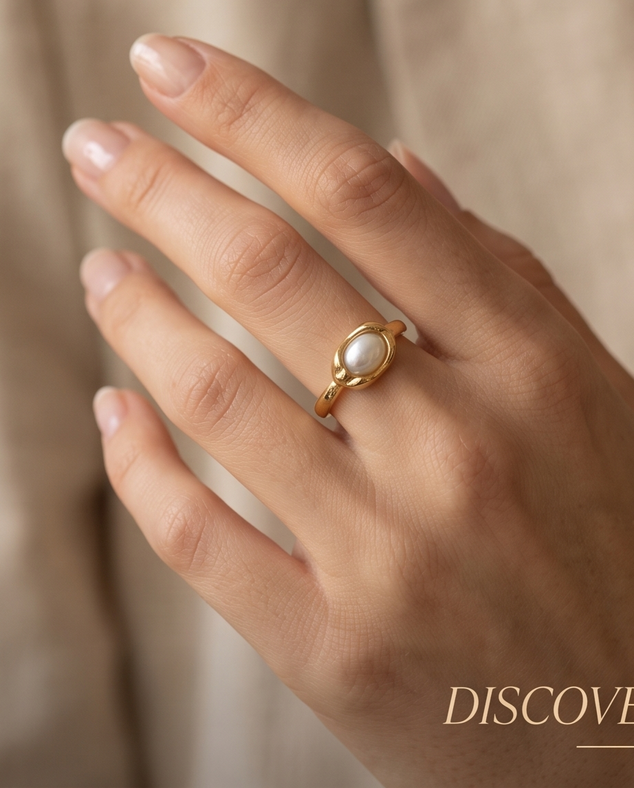 ANILLO DE ACERO QUIRURGICO DORADO COLECCIÓN 2027