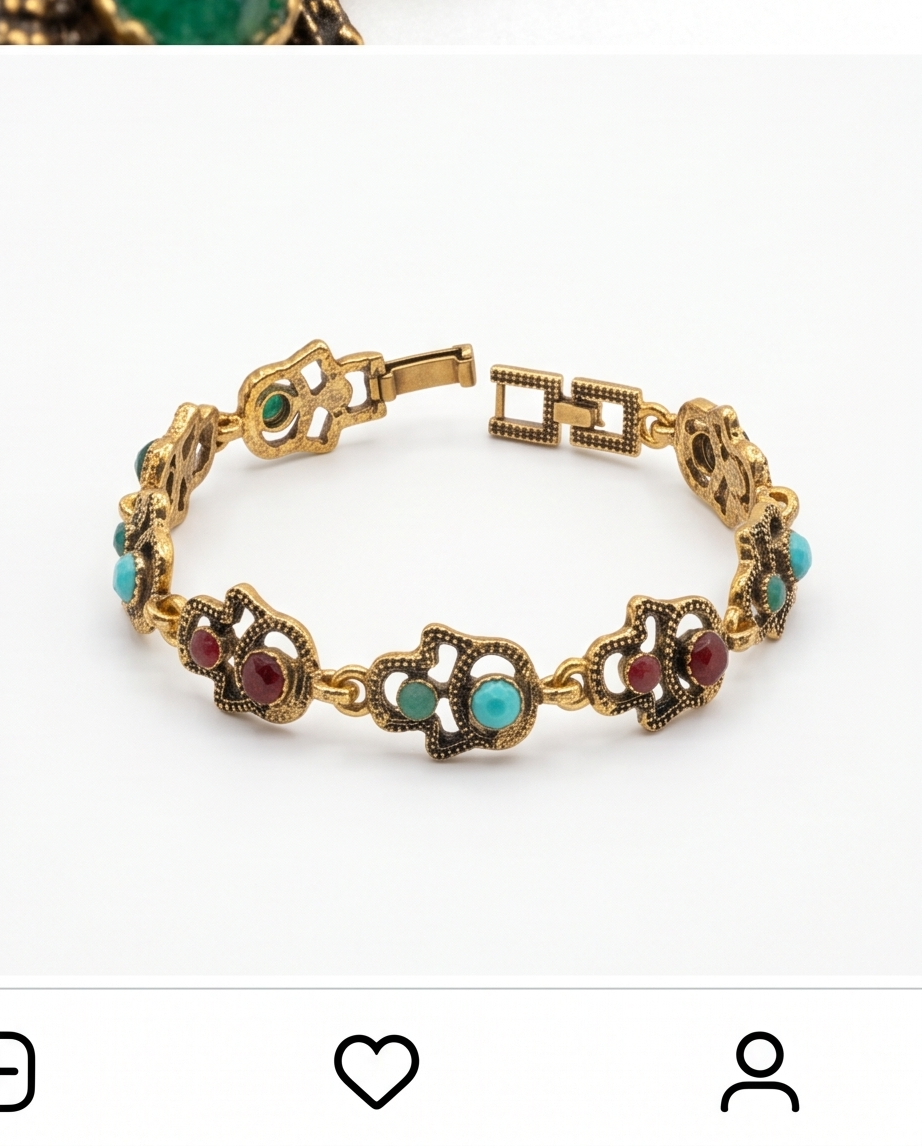 PULSERA DE BRONCE CON PIEDRAS
