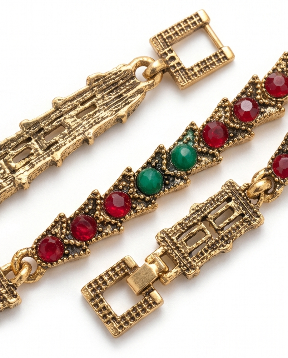 PULSERA DE BRONCE CON PIEDRAS