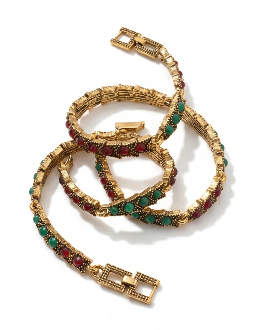 PULSERA DE BRONCE CON PIEDRAS
