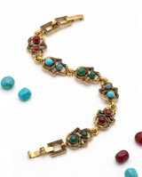 PULSERA DE BRONCE Y PIEDRAS