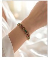PULSERA DE BRONCE Y PIEDRAS