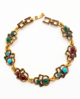 PULSERA DE BRONCE Y PIEDRAS