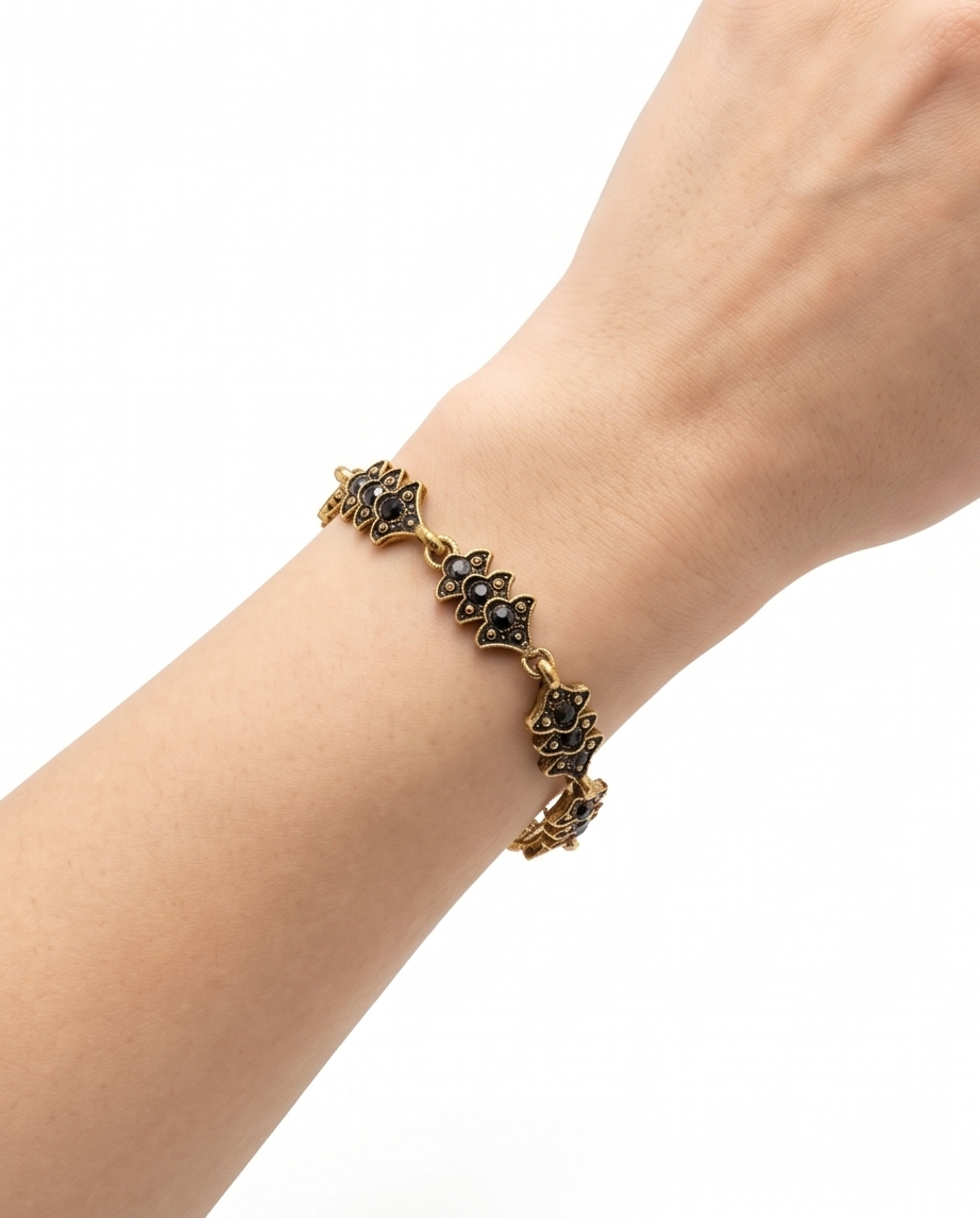 PULSERA DE BRONCE Y PIEDRAS