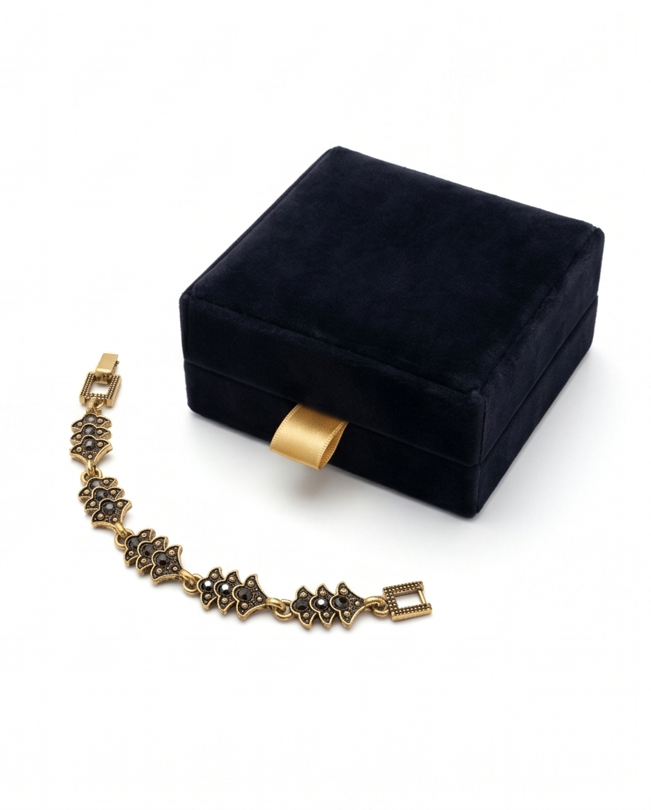 PULSERA DE BRONCE Y PIEDRAS