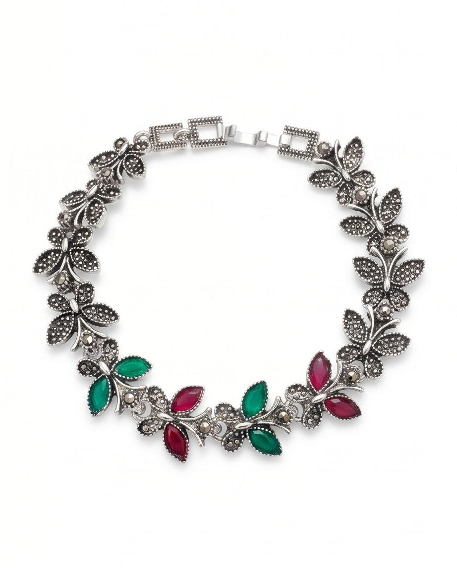 PULSERA DE BRONCE Y PIEDRAS
