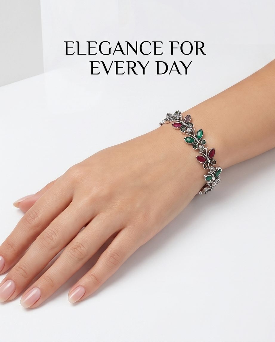 PULSERA DE BRONCE Y PIEDRAS