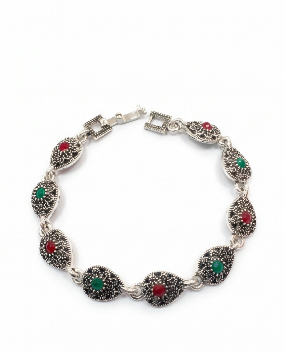 PULSERA DE BRONCE Y PIEDRAS