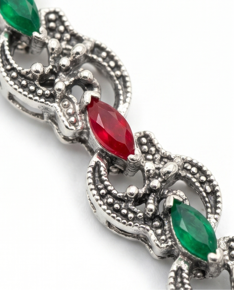 PULSERA DE BRONCE CON PIEDRAS