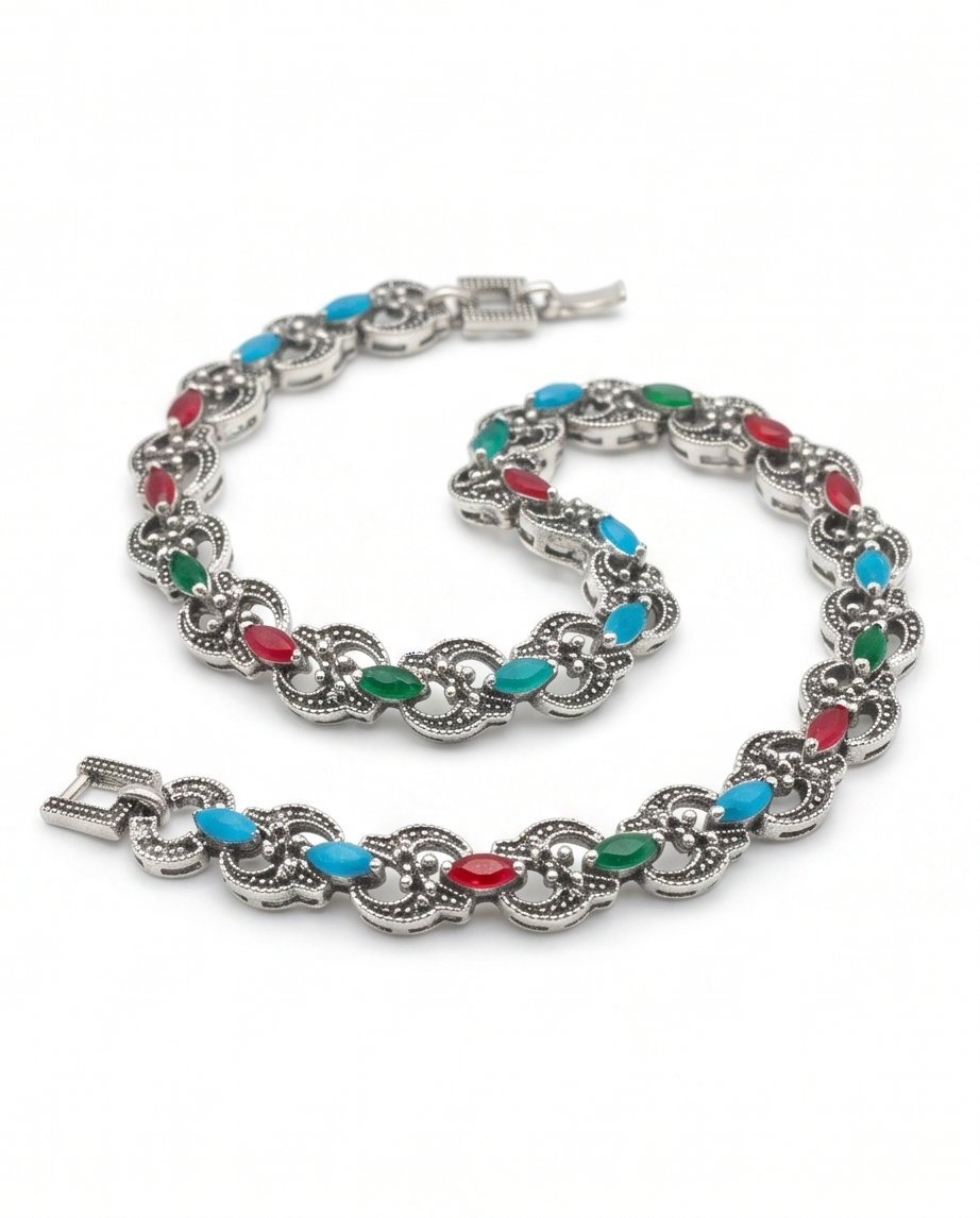 PULSERA DE BRONCE CON PIEDRAS