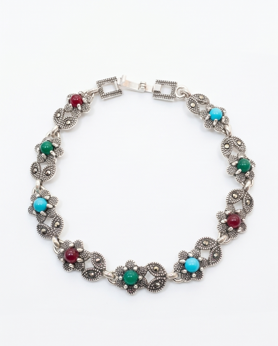 PULSERA DE BRONCE CON PIEDRAS