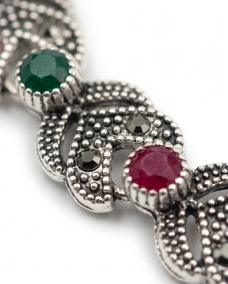 PULSERA DE BRONCE Y PIEDRAS
