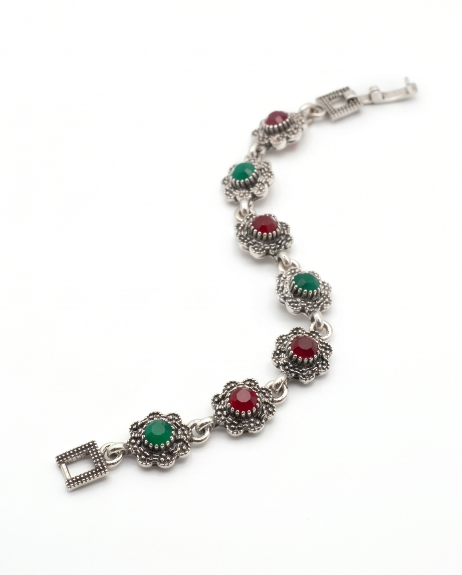 PULSERA DE BRONCE Y PIEDRAS