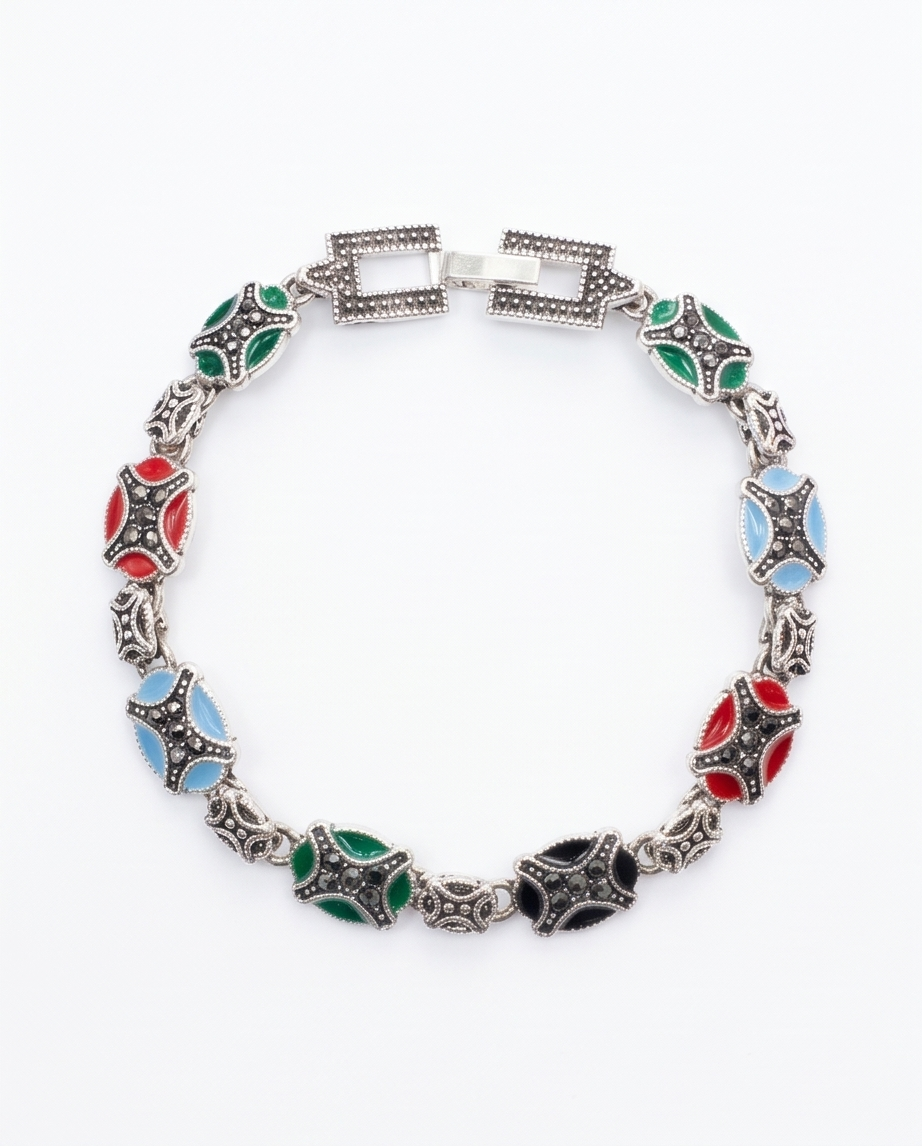 PULSERA DE BRONCE Y PIEDRAS