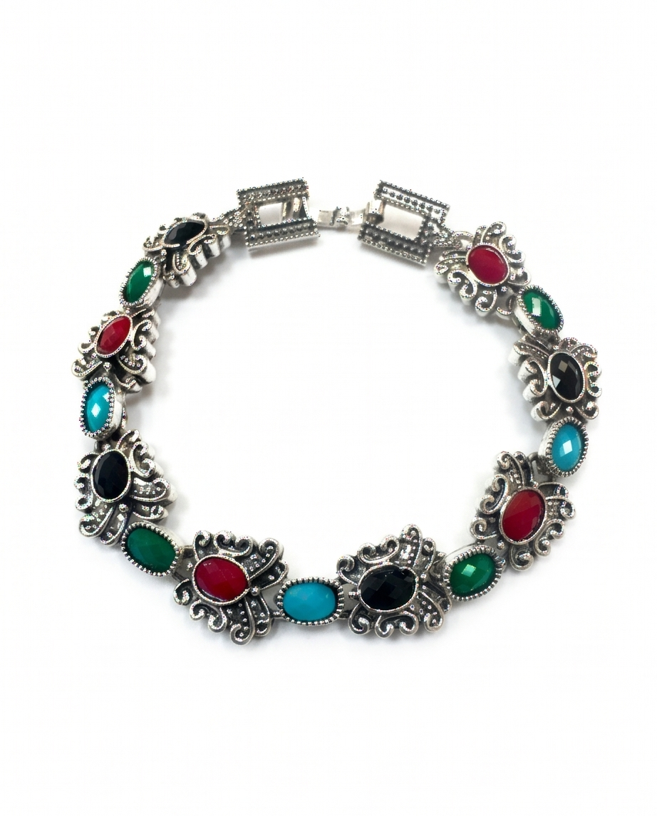 PULSERA DE BRONCE Y PIEDRAS