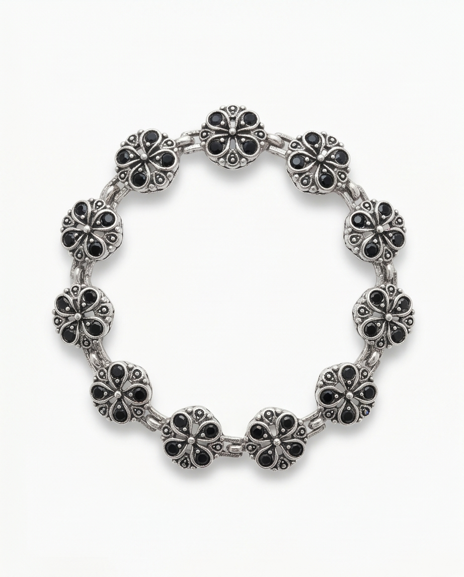 Pulsera de Bronce con piedras 9