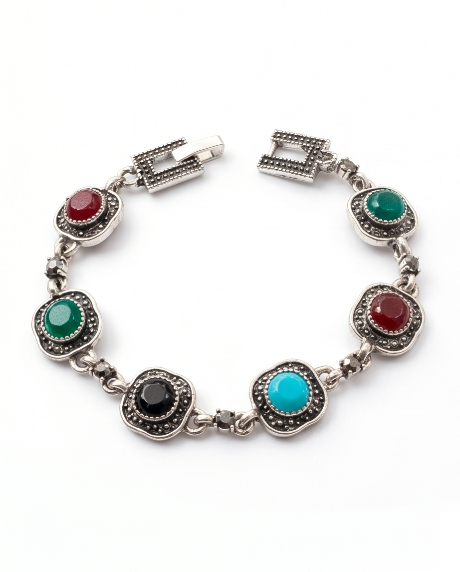 Pulsera de Bronce con piedras 7