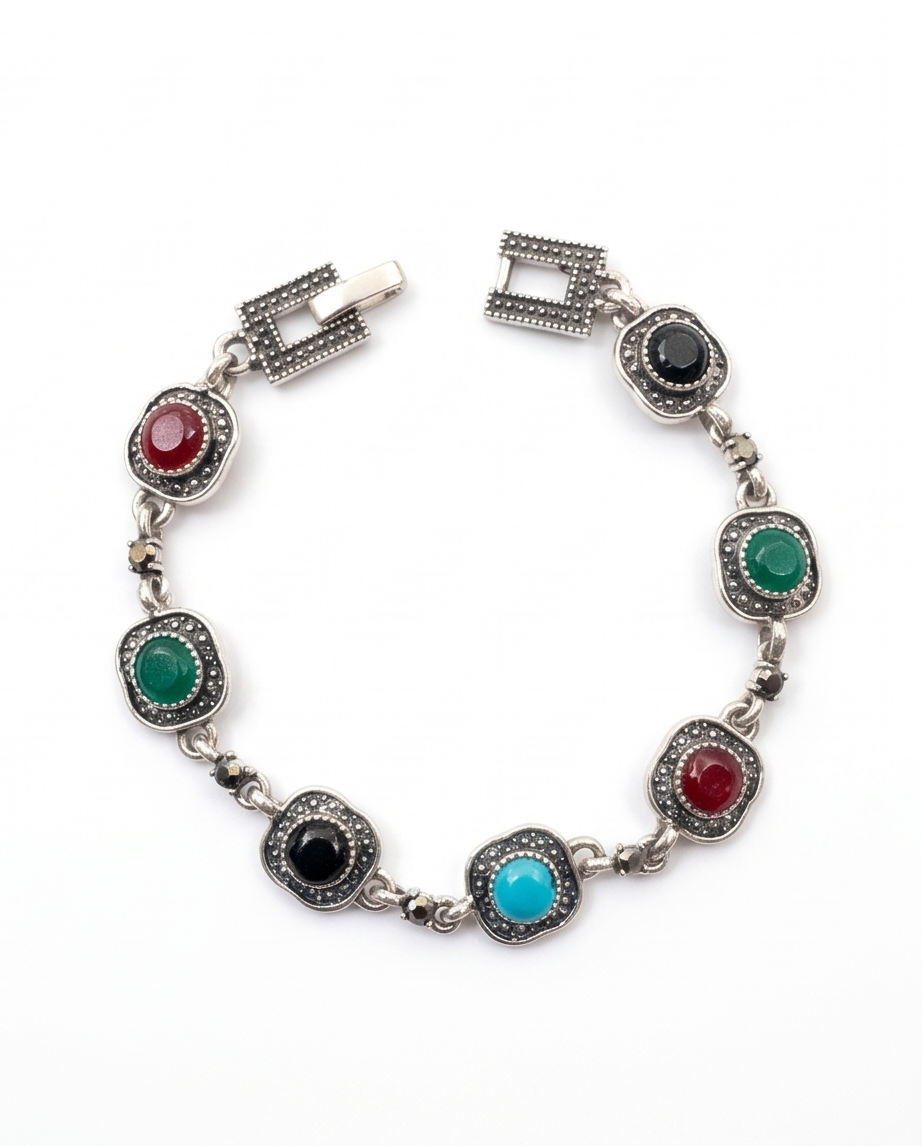 Pulsera de Bronce con piedras 7
