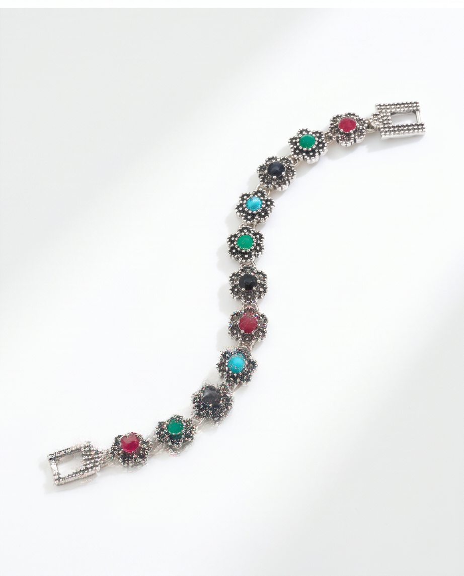 Pulsera de Bronce con piedras 6