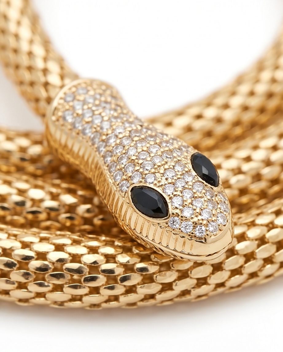 COLLAR DE DAMA FLEXIBLE EN DORADO Y PLATEADO
