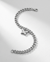 Pulsera de fantasia con dije corazon dorado