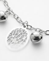Pulsera fantasia con fijes plateados