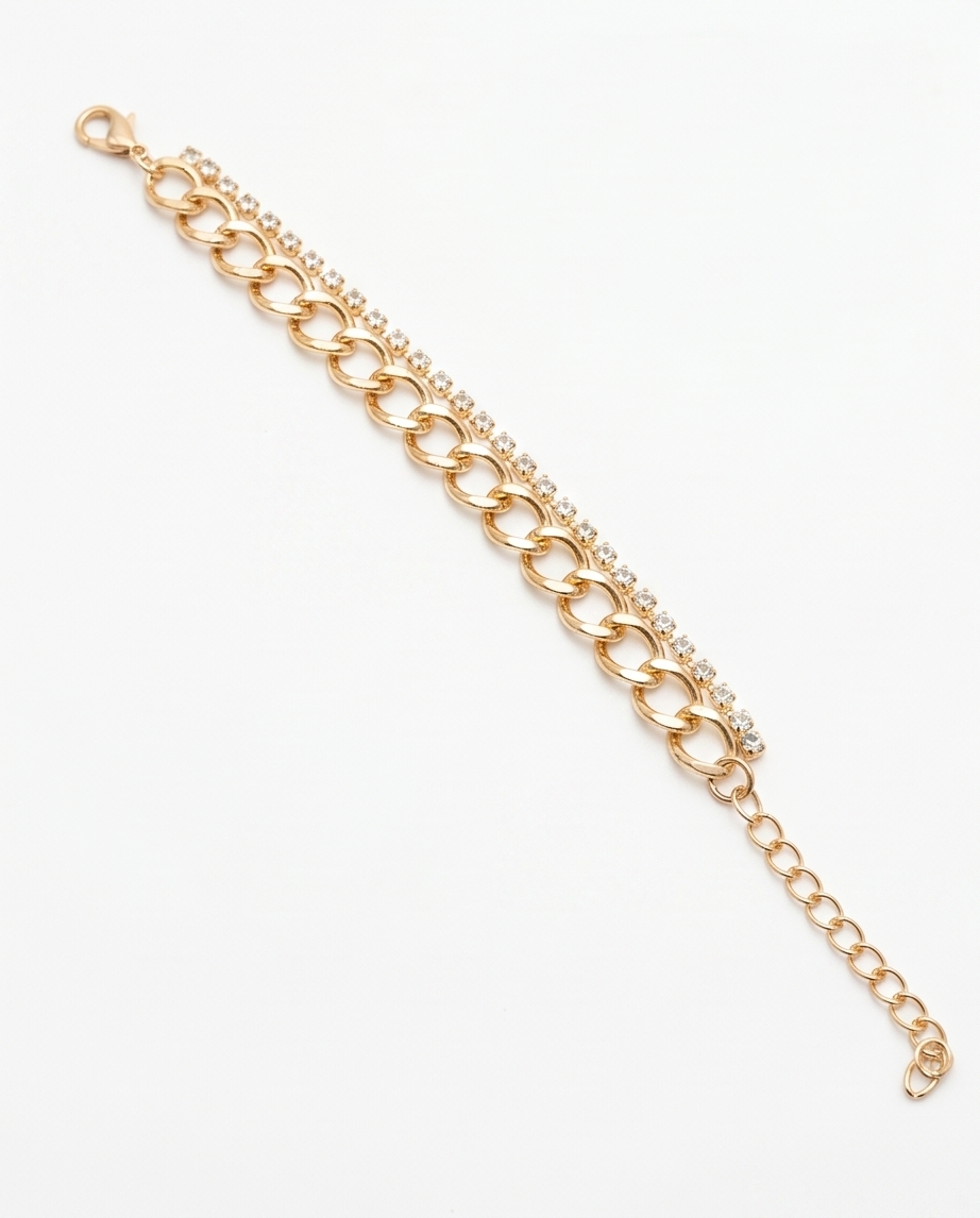 Pulsera de fantasia con dijes varios plateados